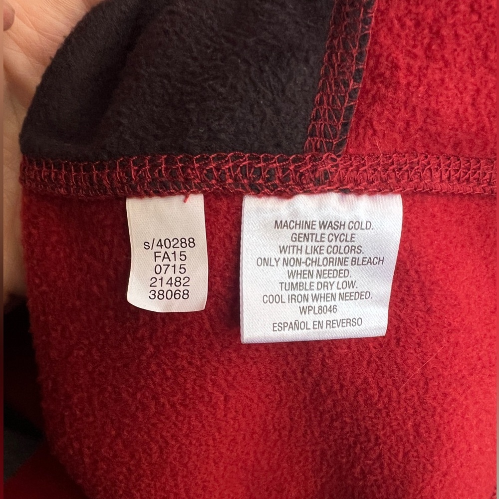 Fleece Vest Greg Norman For Tasso Elba, Full Zip, Red Black, Mens Size XL - Picture 6 of 6